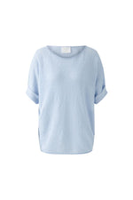 Load image into Gallery viewer, Light Blue Knitted Linen Top 93309
