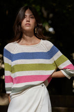 Load image into Gallery viewer, Vibrant Striped Knitted Jumper 93522
