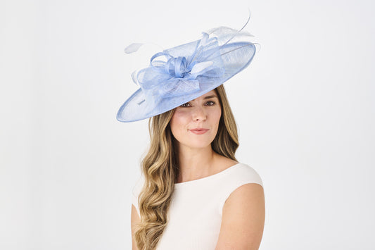Sinamay Hatinator with Bow and Quill available in Gold - Lucindas on-line