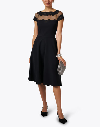 Ariba Black Lace Fit & Flare Dress