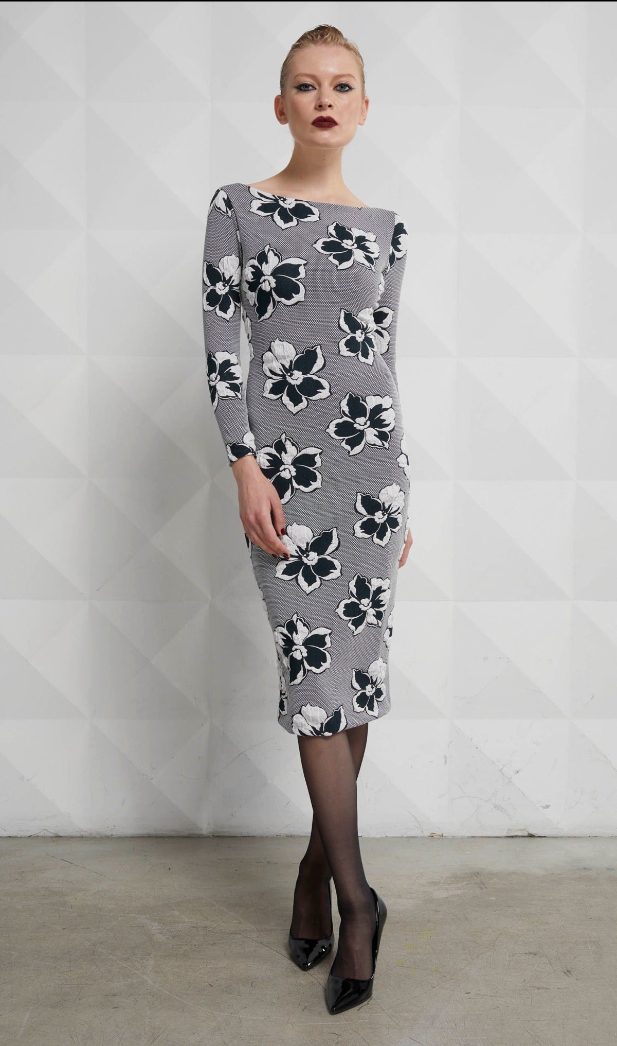 3D Basella Floral Sheath Dress