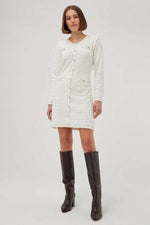 Load image into Gallery viewer, Knitted Dress with Diamanté &amp; Pearl Details AWR482
