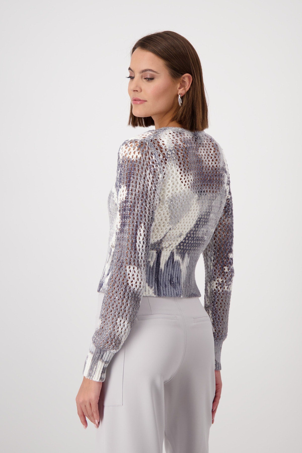 Ajour Pattern Sparkling Cardigan 408329
