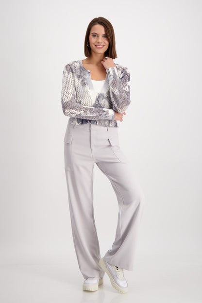 Ajour Pattern Sparkling Cardigan 408329