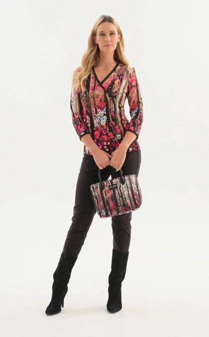 "Wild Forest Rose" Wrap Top