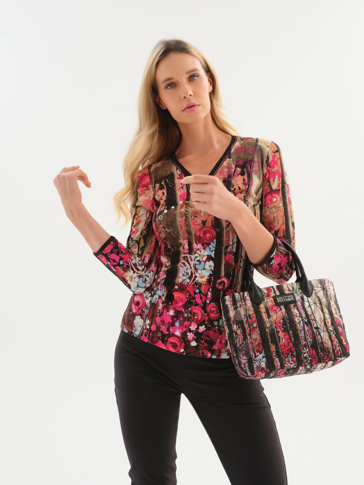 "Wild Forest Rose" Wrap Top