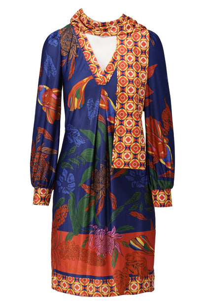 Boho Bloom V-Neck Mini Dress B120