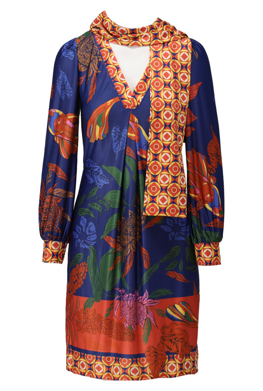 Boho Bloom V-Neck Mini Dress B120