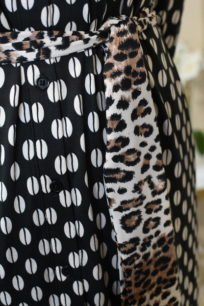 Polka Dot & Leopard Print Maxi B324 Lucindas