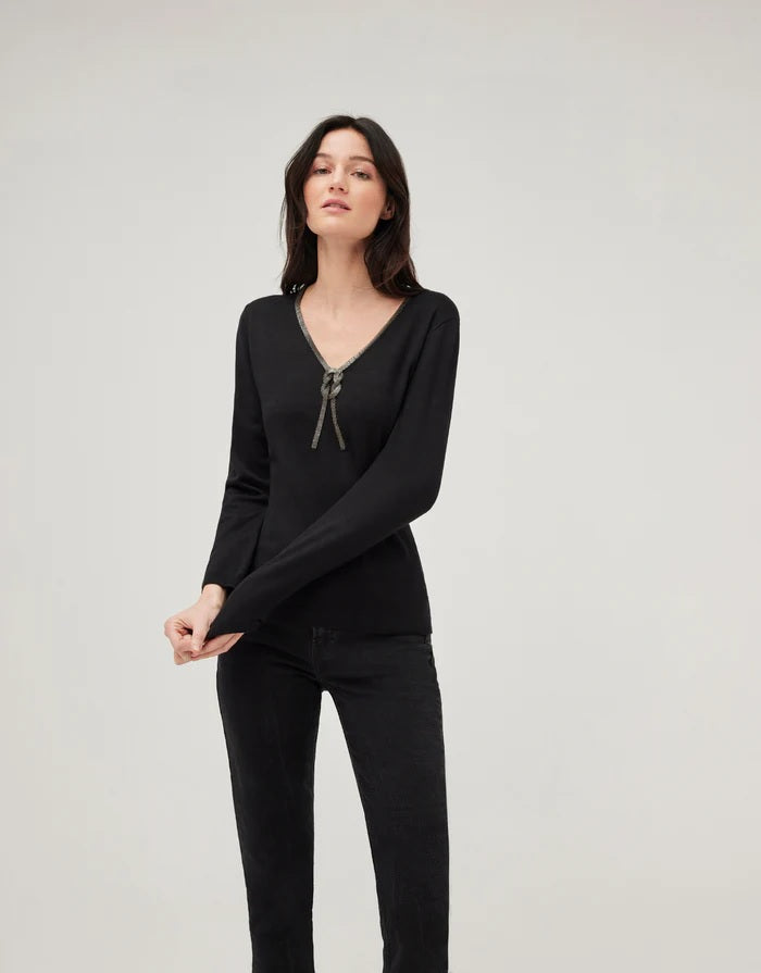 Jenna Bow Embellish Jumper BW502
