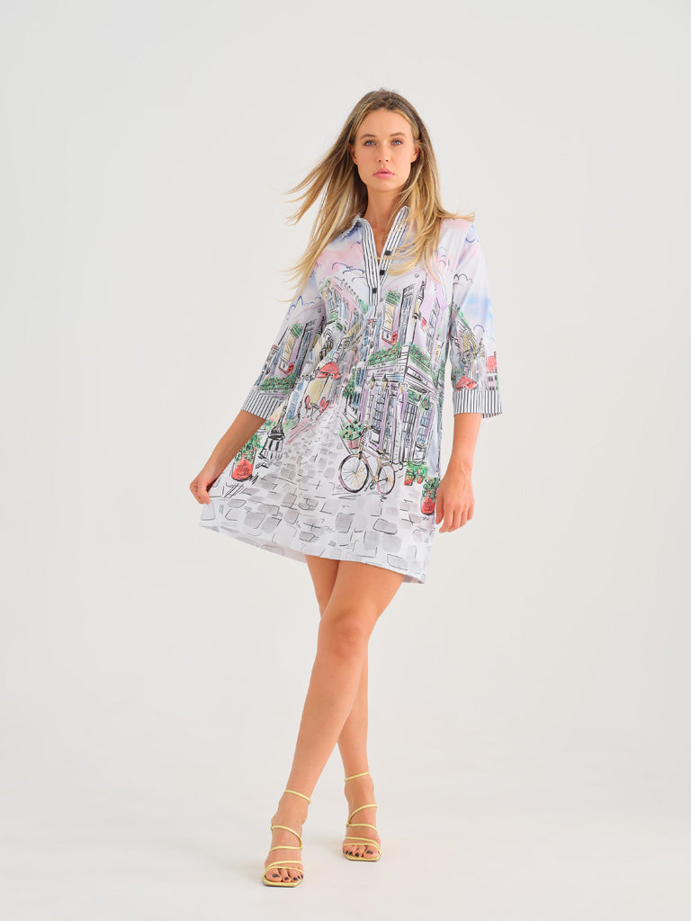 Street Scene Shirt Dress 25725