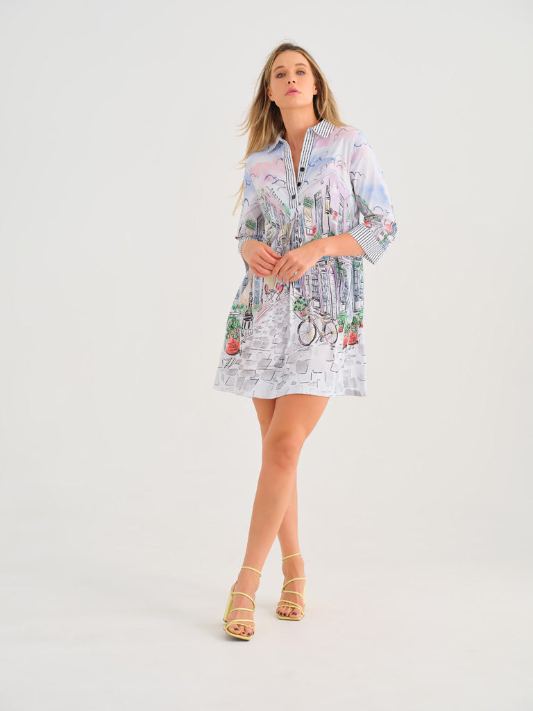 Street Scene Shirt Dress 25725