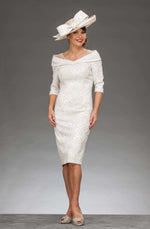 Load image into Gallery viewer, Silver Bardot Dress with Pearls 26222C
