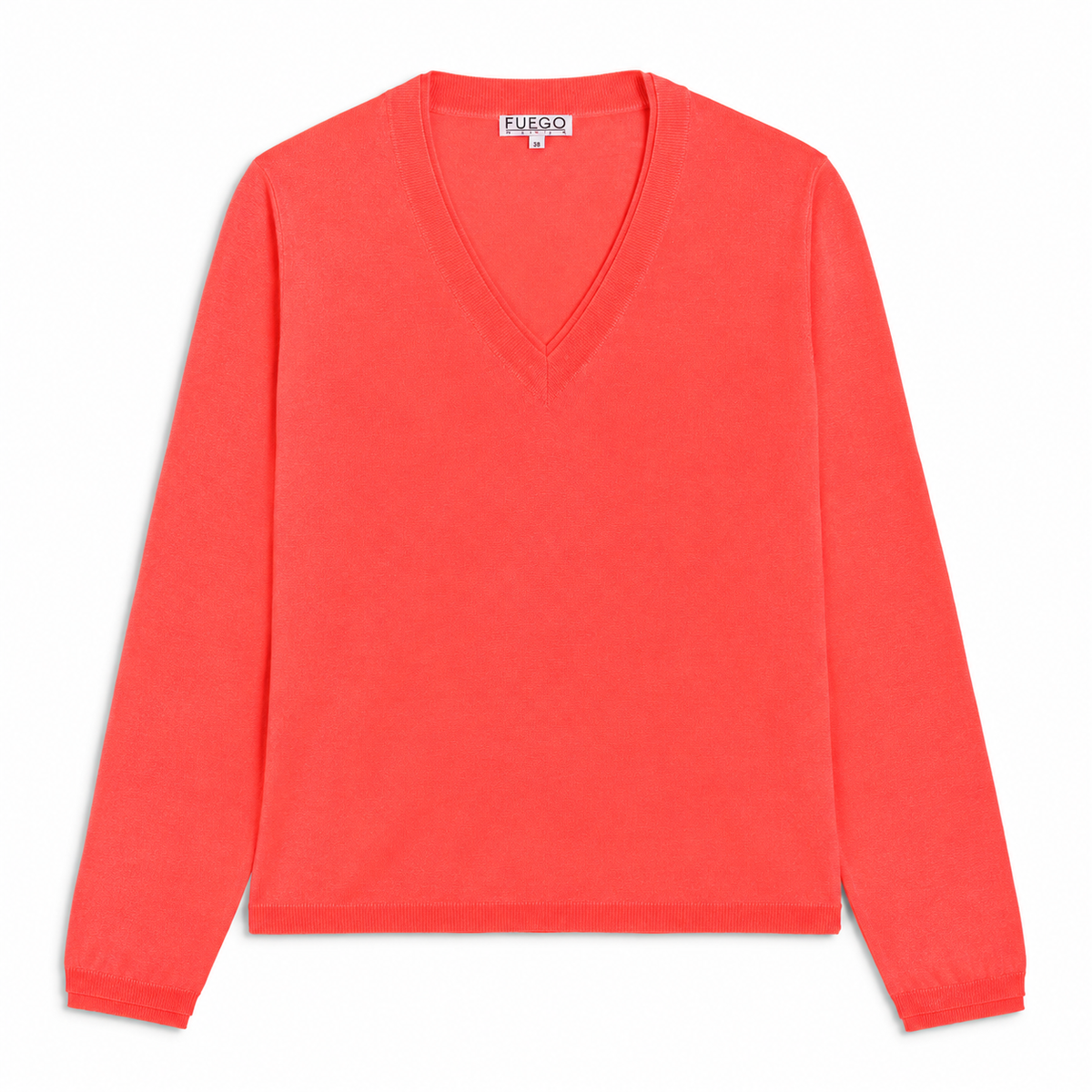 Mandarin V-Neck Wool Jumper
