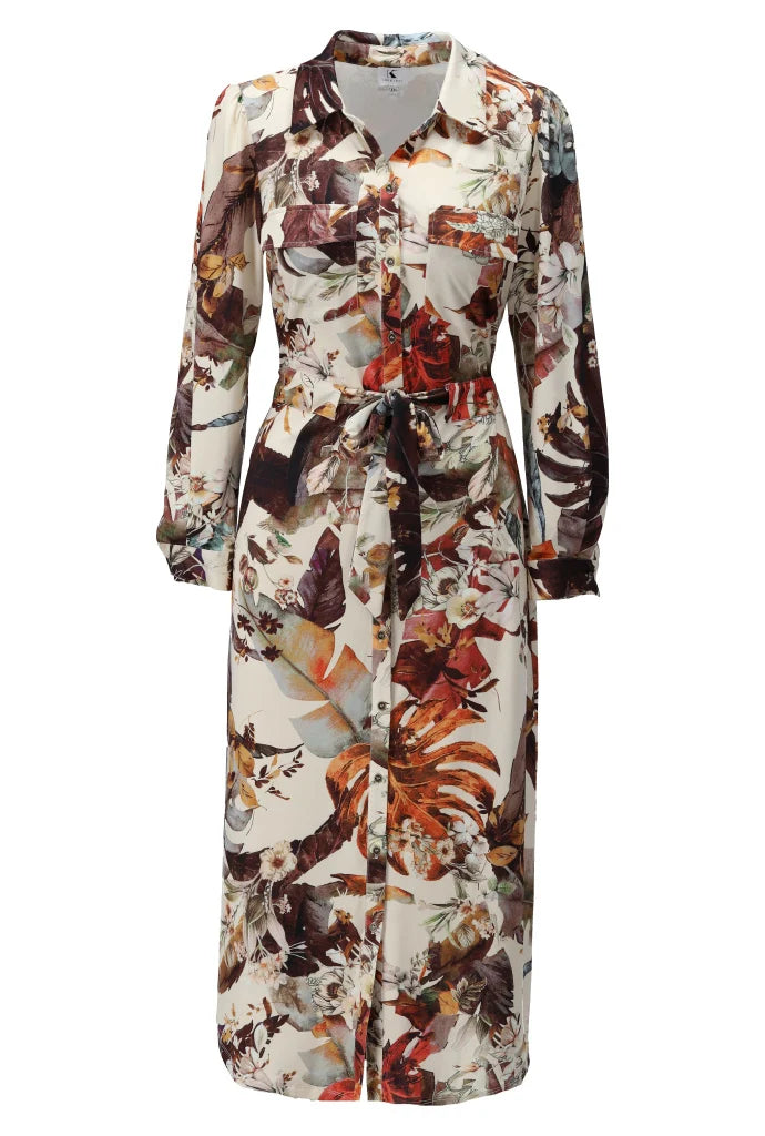 Botanical Midi Shirt Dress