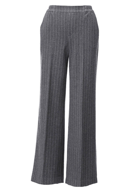 Pinstripe Wide-Leg Trouser