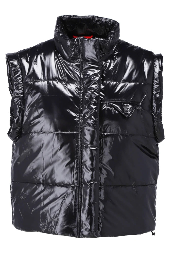Lacquered Gilet with Thermal Lining