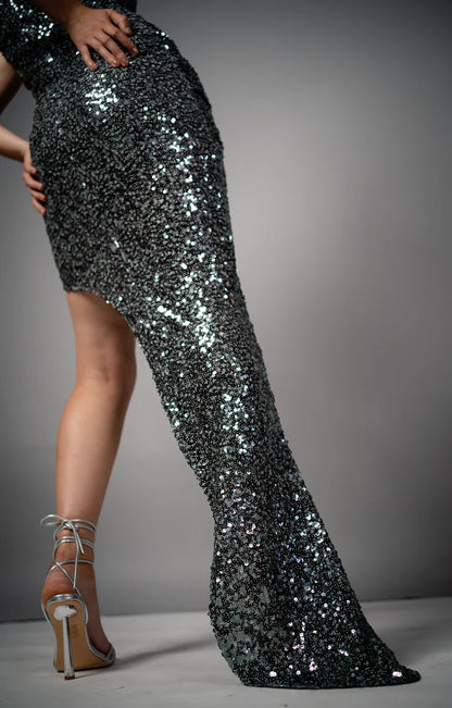 Mimi Mermaid Gunmetal Dress