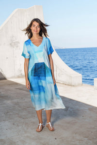 Vibrant Watercolour Dress KM1118