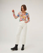 Load image into Gallery viewer, Beige V Neck Knit Printed Jumper DW222

