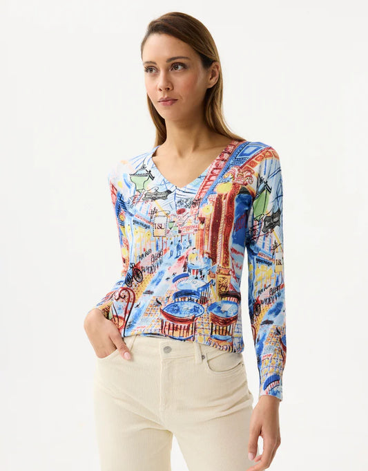 Leo & Ugo Cityscape Print Jumper Lucindas
