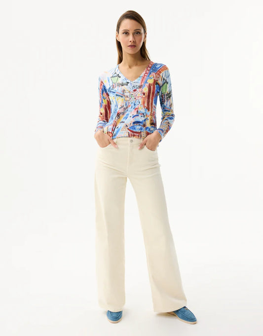 Leo & Ugo Cityscape Print Jumper Lucindas