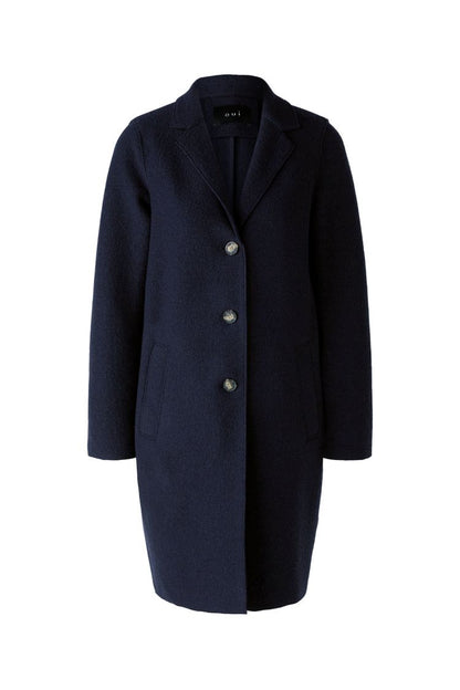 Classic Wool Coat in Dark Blue 5742