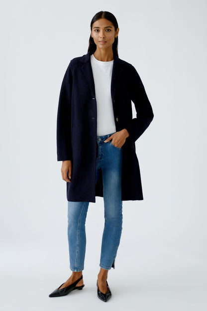 Classic Wool Coat in Dark Blue 5742