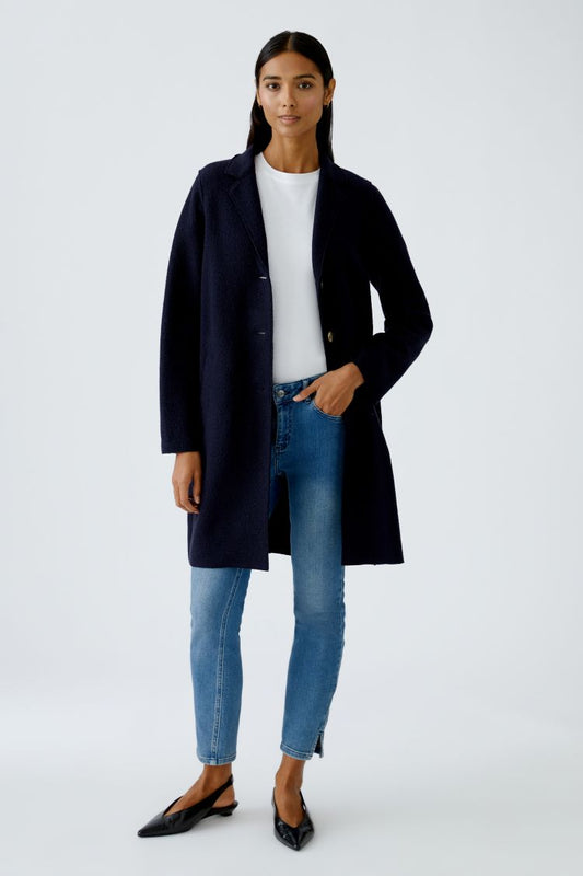 Classic Wool Coat in Dark Blue 5742
