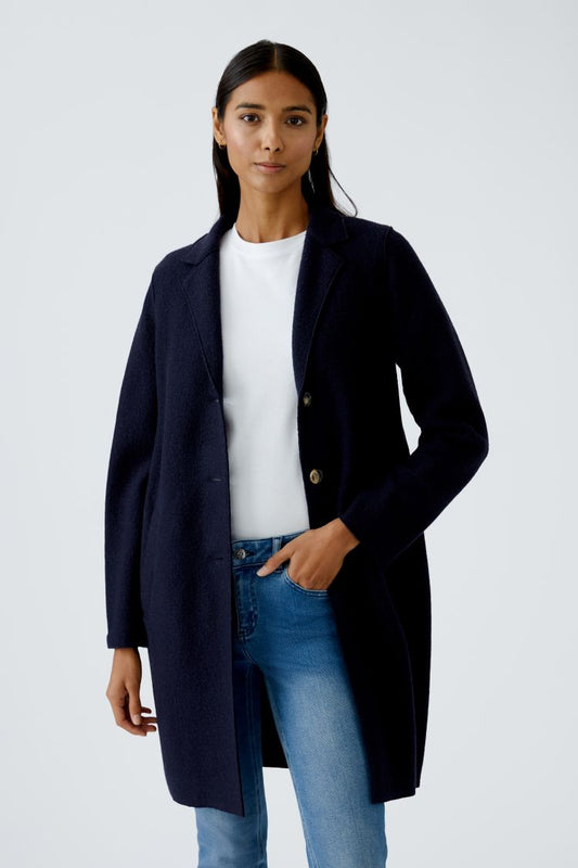 Classic Wool Coat in Dark Blue 5742