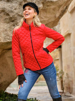 Load image into Gallery viewer, Red Quilted Jacket 73812
