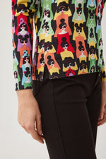 Load image into Gallery viewer, Retro Fashion Print Jumper with Diamanté DW114
