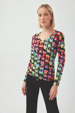 Load image into Gallery viewer, Retro Fashion Print Jumper with Diamanté DW114
