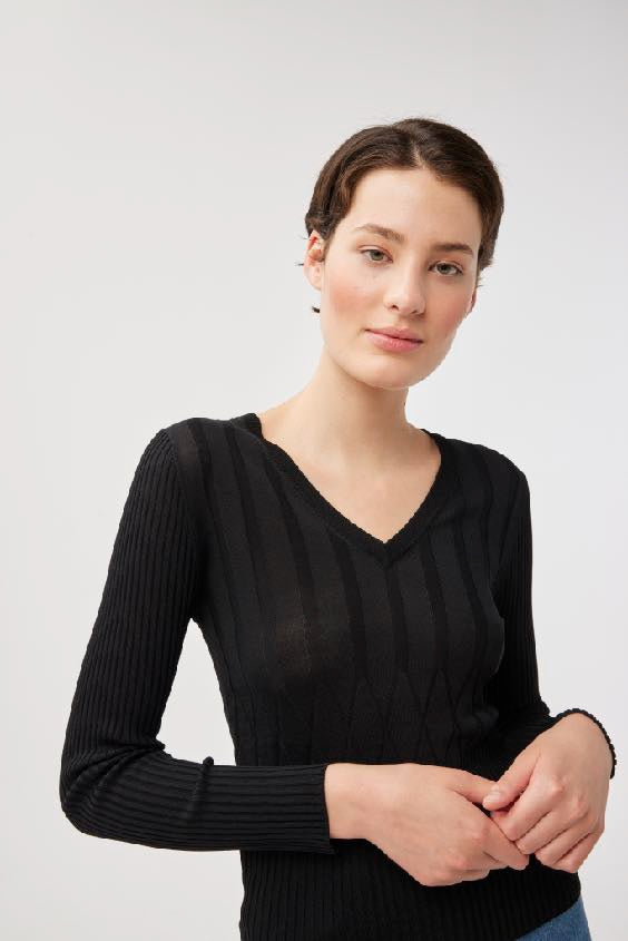 Isabella Long Sleeves Knitted Top FE 121