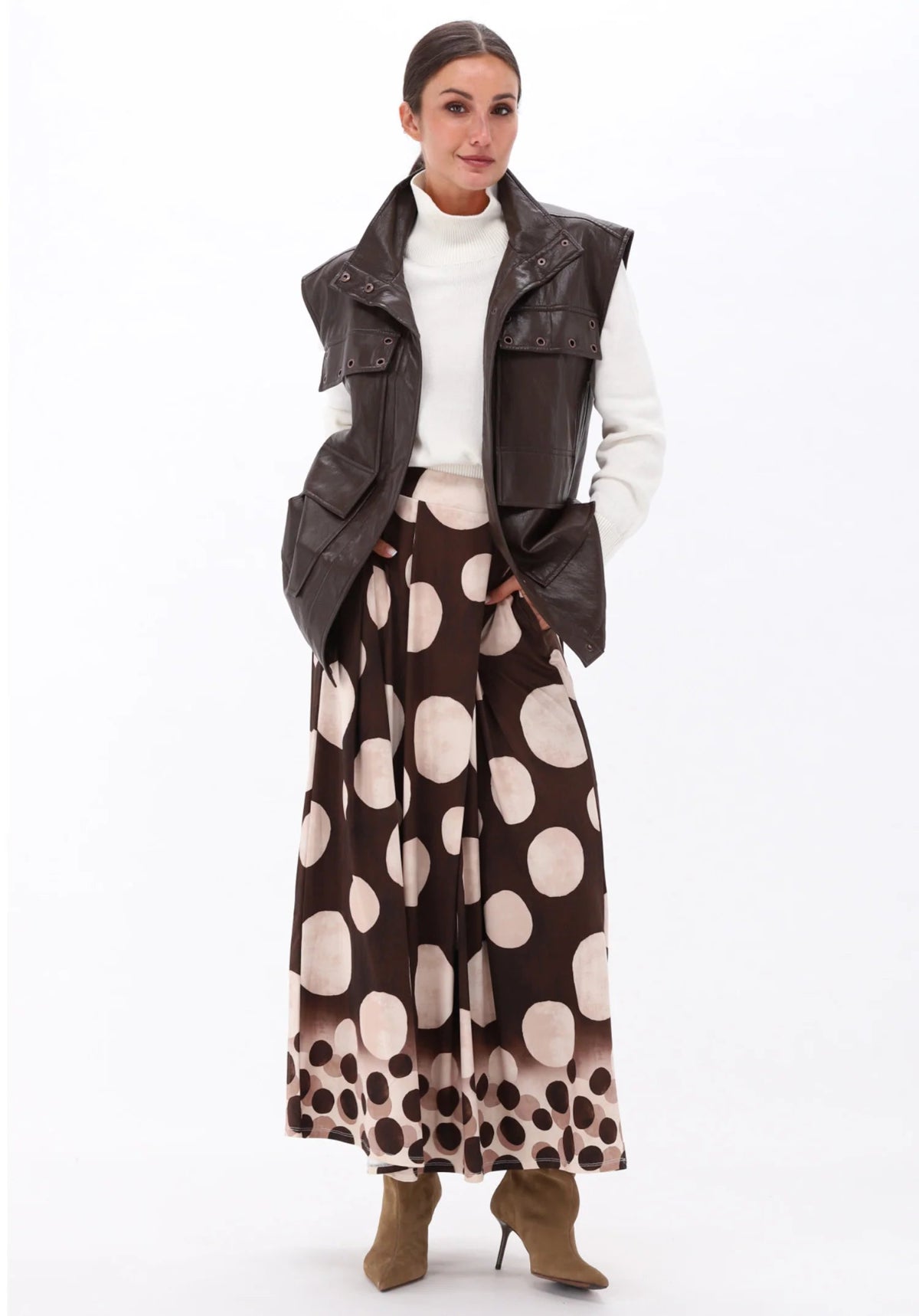 Maxi Retina Polka Dot Skirt