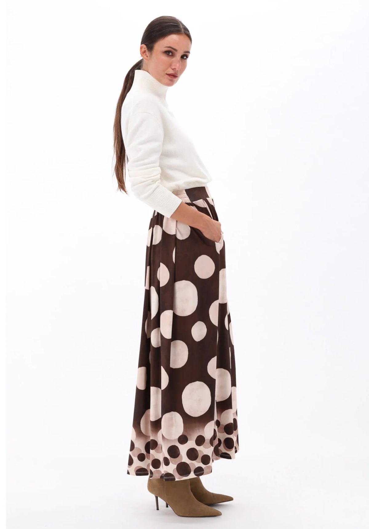 Maxi Retina Polka Dot Skirt