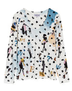 Load image into Gallery viewer, Parisian Print Long-Sleeved Top  EMR106
