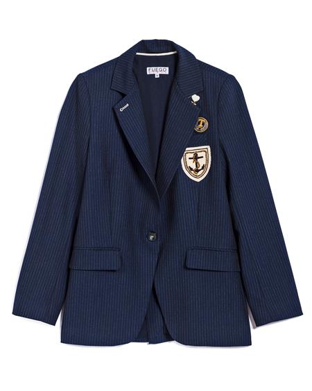 Fuego Pinstripe Navy Blazer