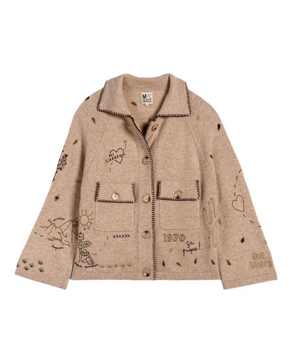 Blue Jeans "CONDOR" Embroidered Knit Jacket