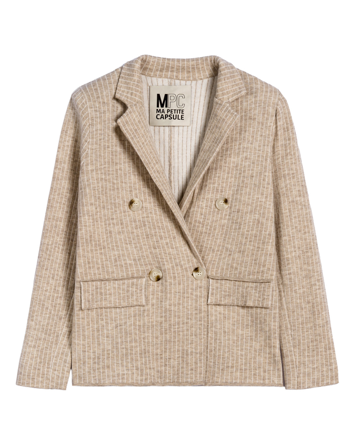 FETICHE Pinstripe Wool Blazer