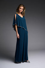 Load image into Gallery viewer, Chiffon Overlay with Diamante Trim Top 223738
