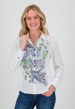 Load image into Gallery viewer, Blue Mood Print Shirt J3584

