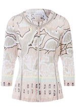 Load image into Gallery viewer, Abstract Print Crinkle Zip Jacket J4280
