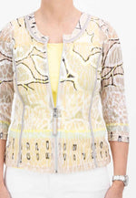 Load image into Gallery viewer, Abstract Print Crinkle Zip Jacket J4280

