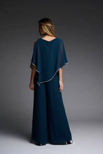 Load image into Gallery viewer, Chiffon Overlay with Diamante Trim Top 223738
