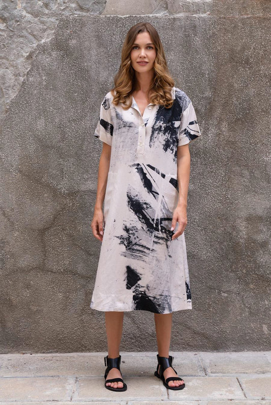 Kokomarina Jimica Abstract Print Tunic Dress