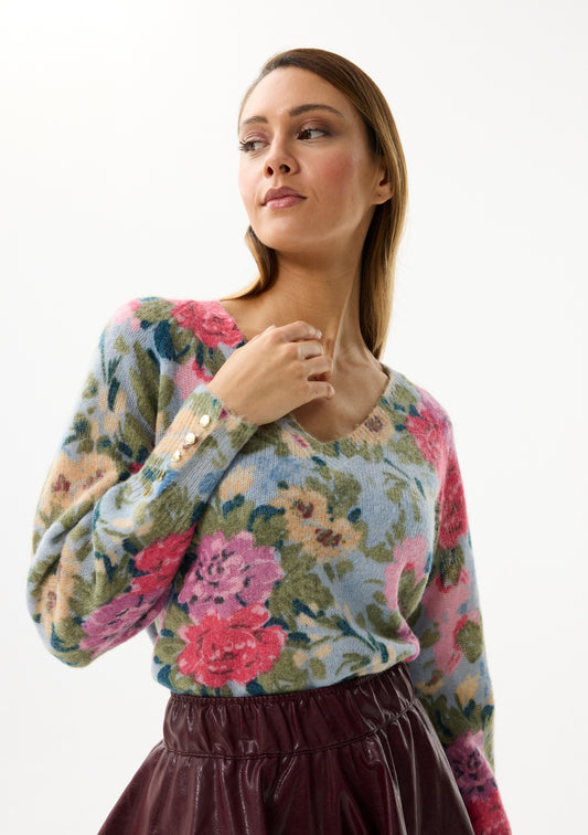 Leo & Ugo Floral Wool Mix Jumper Lucindas