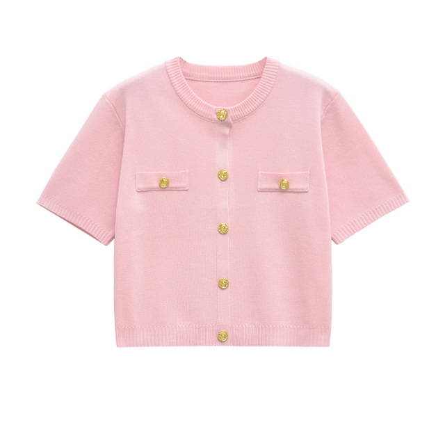 Boxy Short-Sleeve Cardigan