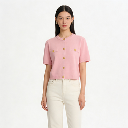 Boxy Short-Sleeve Cardigan