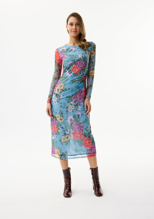 Leo&  Ugo Floral Mesh Midi Dress Lucindas